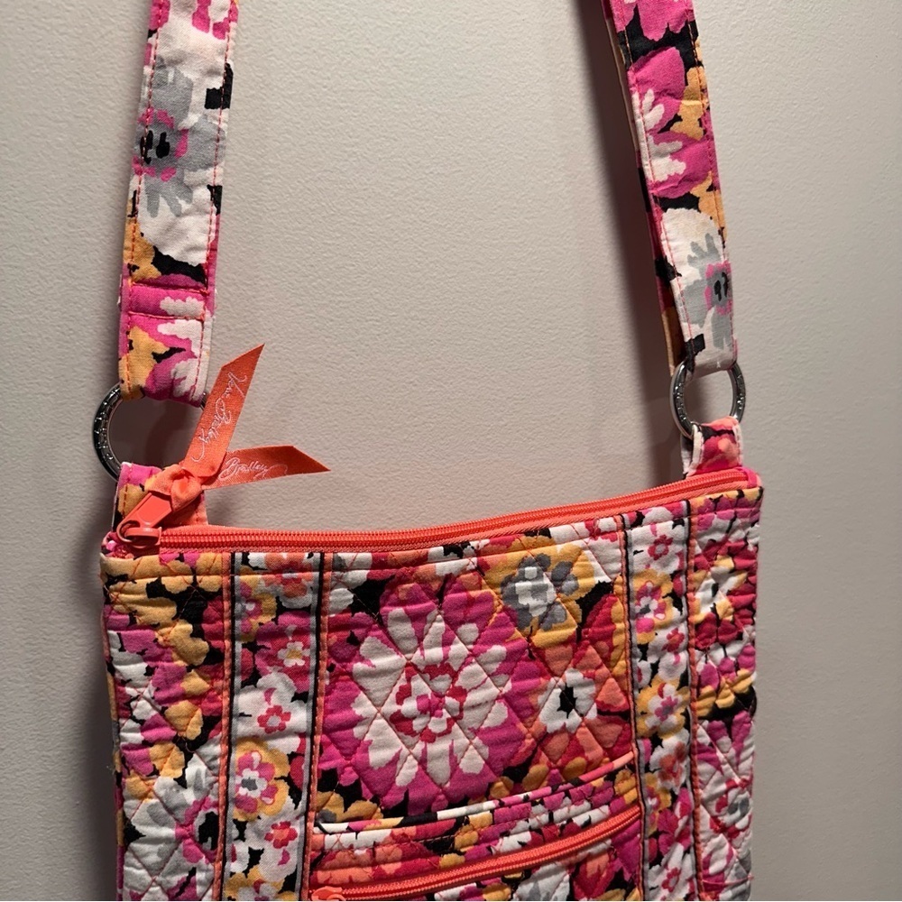 Vera Bradley Hipster Crossbody Bag Pixie Blooms Retired 2015 Cotton Lightweight - Picture 7 of 15